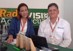 Ing. MSc. Manuel Ávila, Gerente de Investigación y Desarrollo de esta fundación, y nuestra periodista Zuleima Falcón