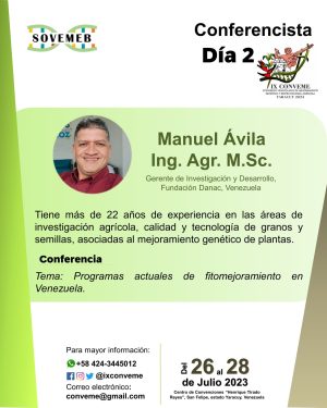 Manuel Ávila, Ing. Agr. M.Sc. (Fundación Danac, Venezuela)