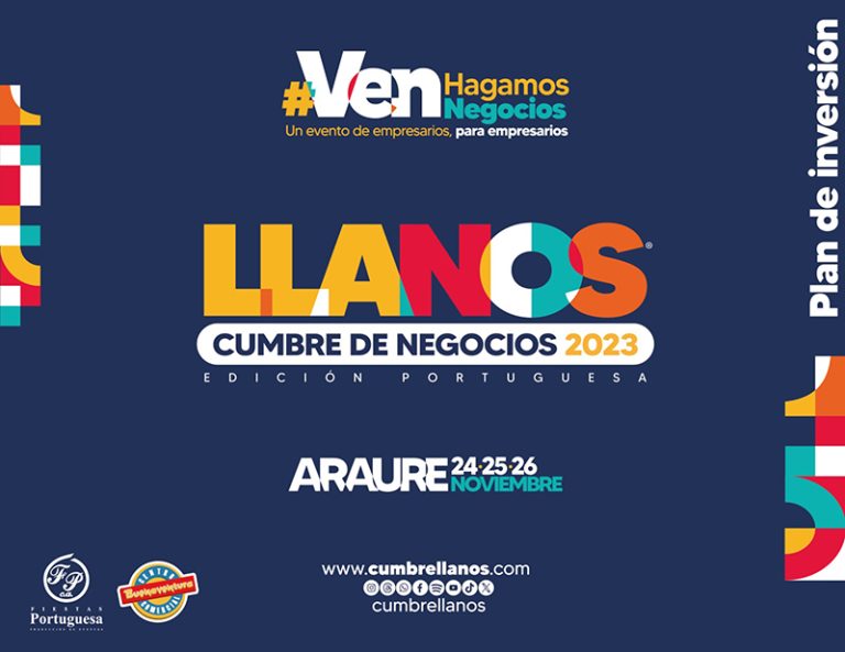 Llanos Cumbre de Negocios 2023 en Araure del 24 al 26 /11