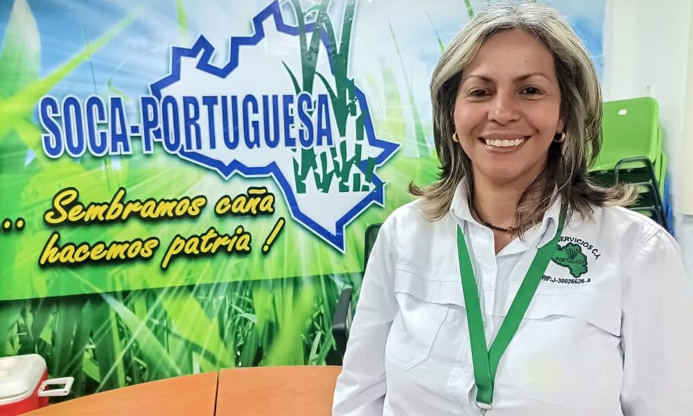 Jenny Mosquera presenta biotecnología de PROBIOAGRO en SOCAPORTUGUESA.