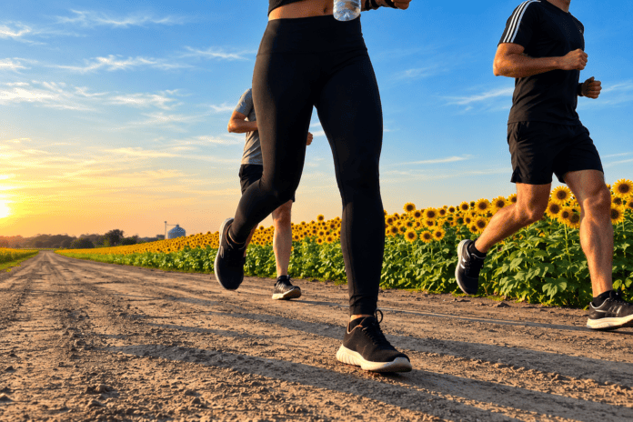 Portuguesa celebra la primera carrera y caminata entre campos de girasol