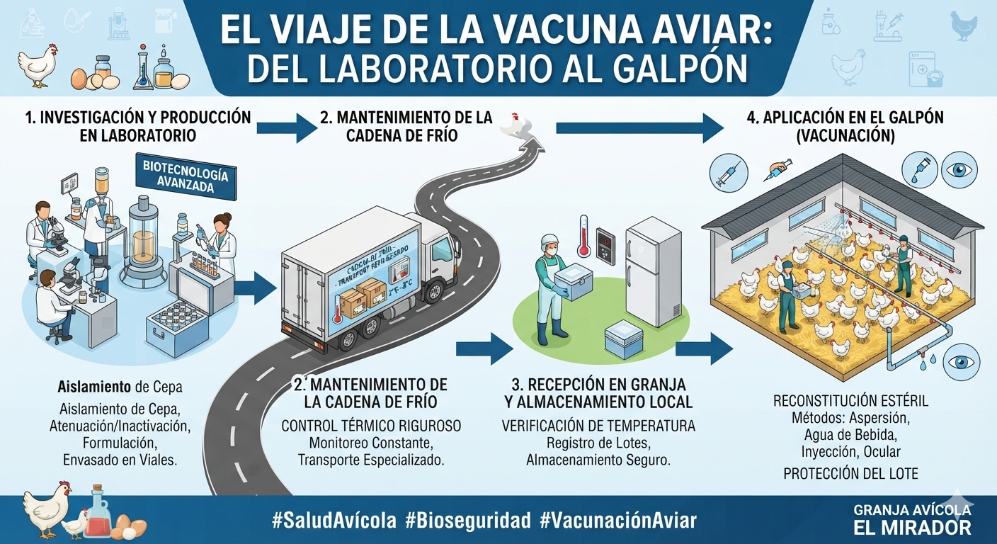 Viaje de la vacuna a la granja